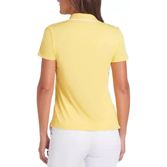 PUMA X Dani Dazey Women's CLOUDSPUN Bridges Golf Yellow Polo Size XS Preppy - Picture 4 of 5